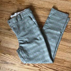 Plaid skinny pants